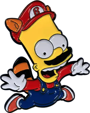 Bart Simpson Firefighter Pin PNG image