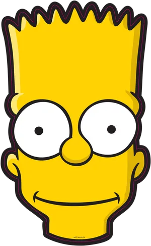 Bart Simpson Head Illustration PNG image