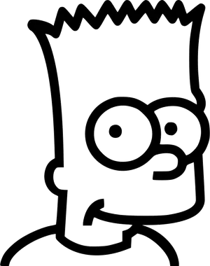 Bart Simpson Line Drawing PNG image