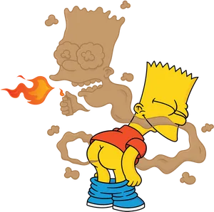 Bart Simpson Mischievous Prank PNG image
