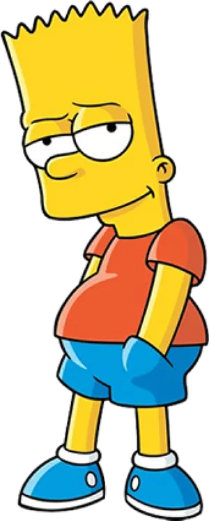 Bart Simpson Standing Casually PNG image