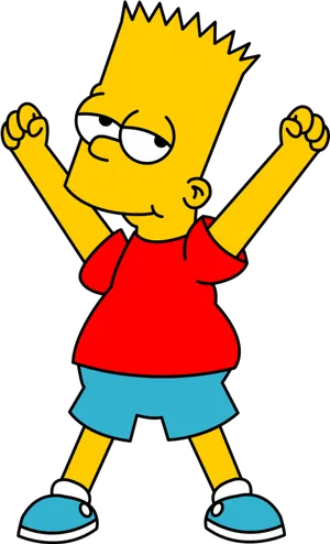 Bart Simpson Standing Pose PNG image