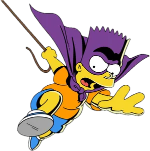 Bartman Flying Action PNG image