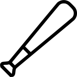Baseball Bat Outline Graphic