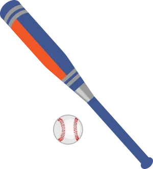 Baseball Batand Ball Illustration