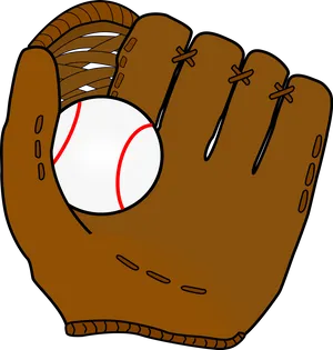 Baseball Gloveand Ball Illustration PNG image