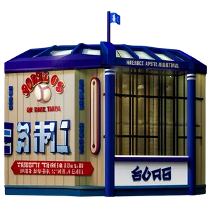 Baseball Stadium Souvenir Shop Interior PNG Mfs