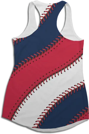 Baseball Stitch Design Tank Top PNG image