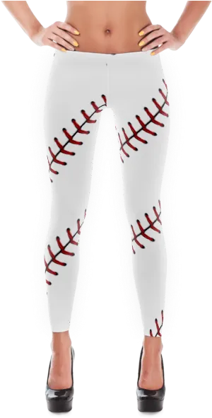 Baseball Stitch Leggings Fashion PNG image
