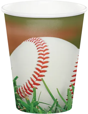 Baseball Themed Disposable Cup PNG image