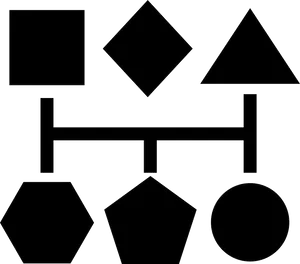 Basic Geometric Shapes Connected PNG image