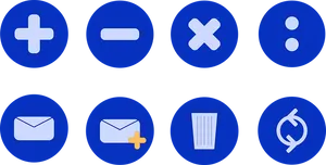 Basic Interface Icons Set PNG image