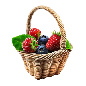 Basket Of Berries Png Dxs99 PNG image