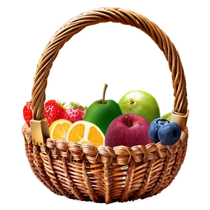 Basket Of Fruits PNG Tmt57 PNG
