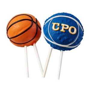 Basketball Cake Pops PNG Kma76