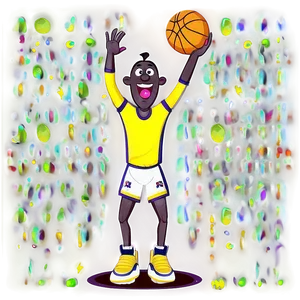 Basketball Cartoon Celebration Png Cty72 PNG image