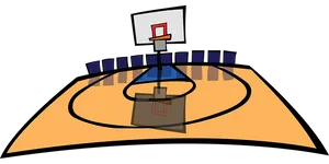 Basketball Court Illustration