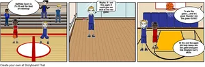 Basketball Game Comic Storyboard