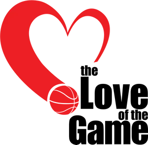 Basketball Heart Love Game Logo PNG image