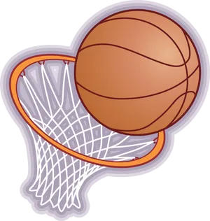 Basketball Hoop Score Illustration