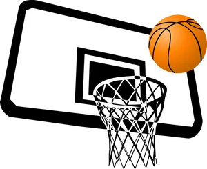 Basketball Hoopand Ball PNG image