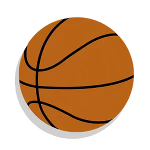Basketball Icon Black Background PNG image