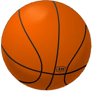 Basketball Iconic Orange Black Background