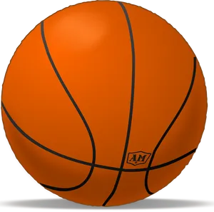 Basketball Isolatedon Black Background