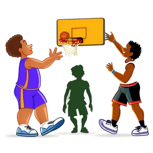 Basketball Match Cartoon Png 06212024 PNG image