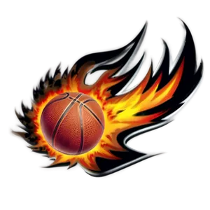 Basketball On Fire Png 04302024 PNG image