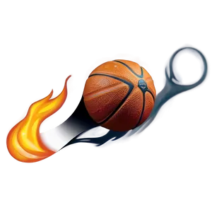 Basketball On Fire PNG 04302024