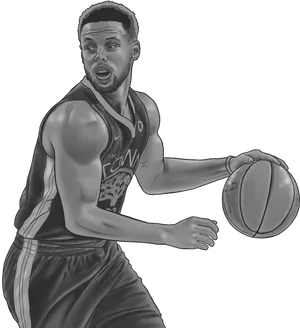 Basketball Player In Action Illustration