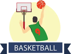 Basketball Player Shooting Graphic