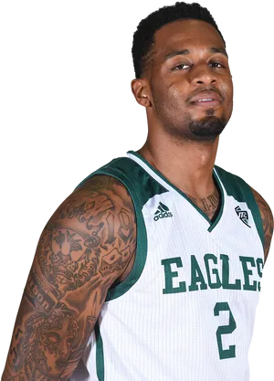 Basketball Player Tattoos Portrait PNG image