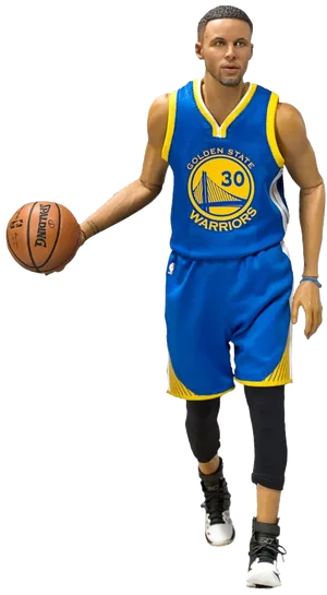 Basketball Playerin Blueand Gold Uniform