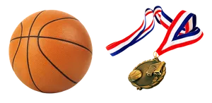 Basketballand Medal PNG image