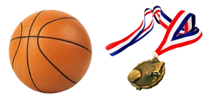 Basketballand Medal Award PNG image