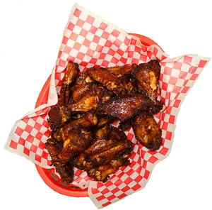 Basketof Barbecued Chicken Wings PNG image