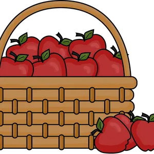 Basketof Red Apples Illustration PNG image