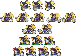 Bass Sprite Expressions Mega Man PNG image