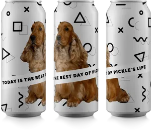 Basset Hound Branded Drink Cans PNG
