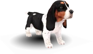 Basset Hound Puppy Standing PNG