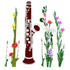 Bassoon And Flowers PNG Orw66 PNG