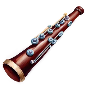 Bassoon Watercolor PNG 17