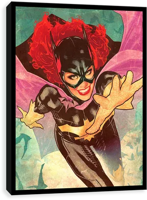 Batgirl Vintage Comic Art PNG image