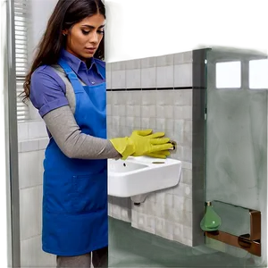 Bathroom Cleaning Professional PNG 3