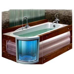 Bathtub With Glass Door Png Dpu93 PNG image