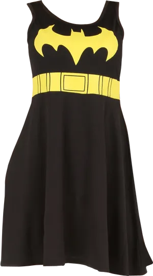 Batman Inspired Sleeveless Dress.png PNG image