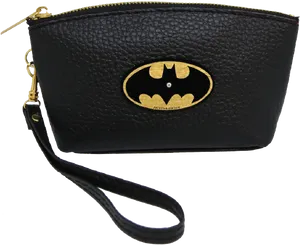 Batman Logo Black Wristlet Pouch PNG image