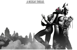 Batmanand Catwoman Noir PNG image
